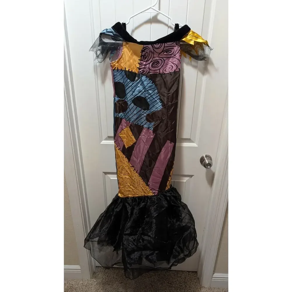 Disney The Nightmare Before Christmas Girls M 8-10 Sally Halloween Costume Dress - Picture 1 of 7